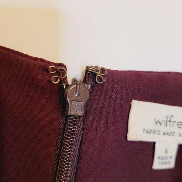 Wilfred Aritzia maroon red slip dress Size 8 minimal clean girl old money - Picture 7 of 11